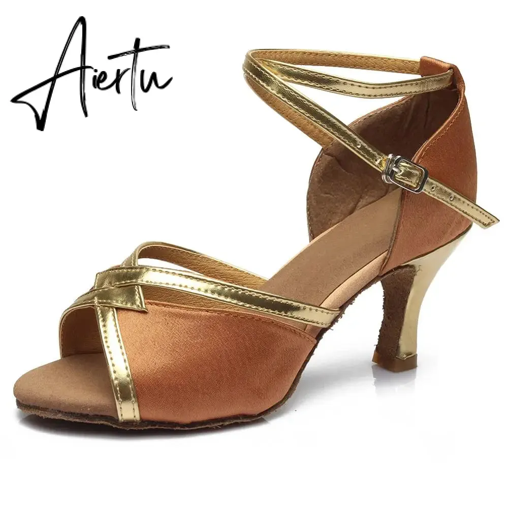 Aiertu new brand girls women's  ballroom tango salsa latin dance shoes  5cm and 7cm heel free shipping