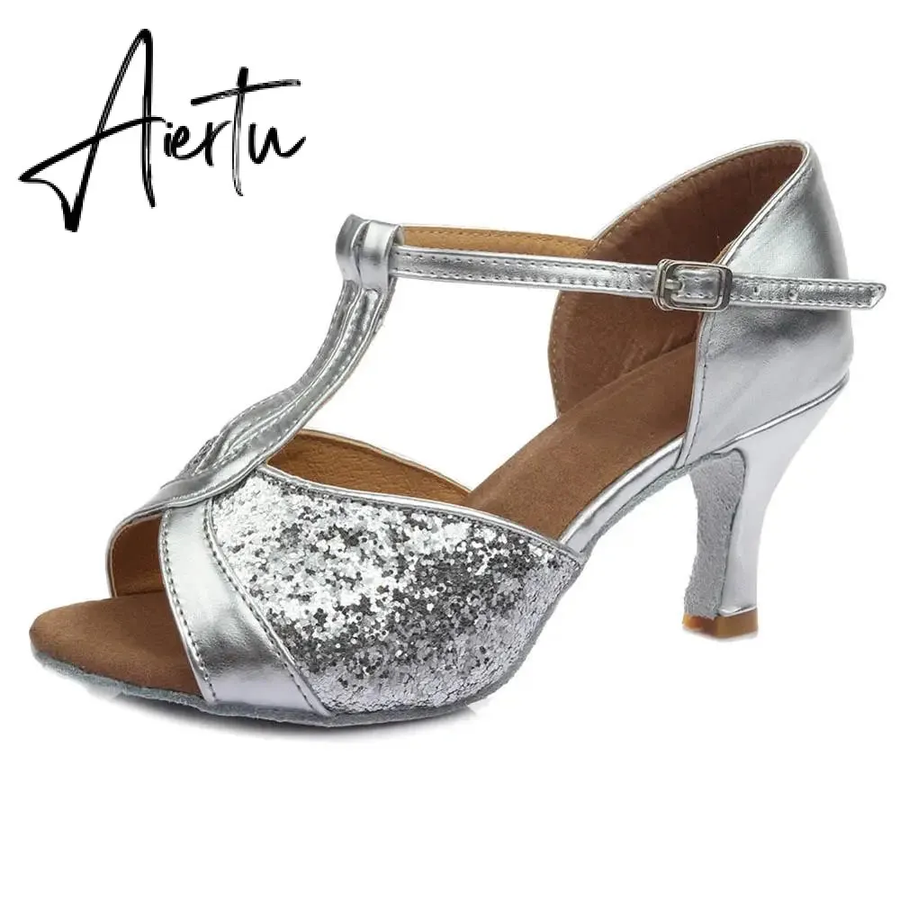 Aiertu new brand girls women's  ballroom tango salsa latin dance shoes  5cm and 7cm heel free shipping