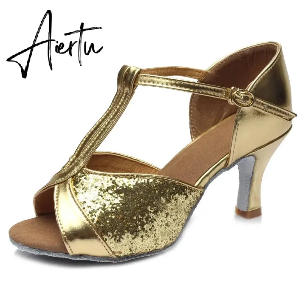 Aiertu new brand girls women's  ballroom tango salsa latin dance shoes  5cm and 7cm heel free shipping