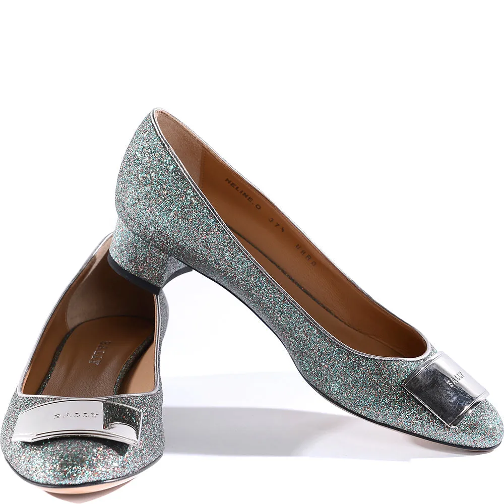 Bally Womens Kitten Heels in Silver