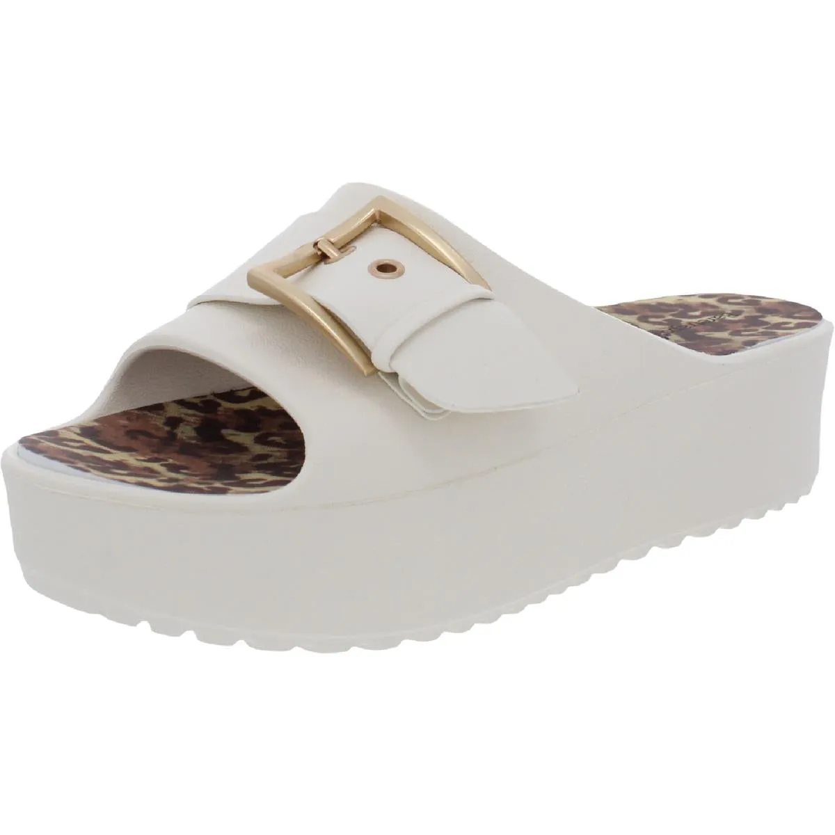 Baretraps Womens Pacey Faux Leather Platform Flatform Sandals