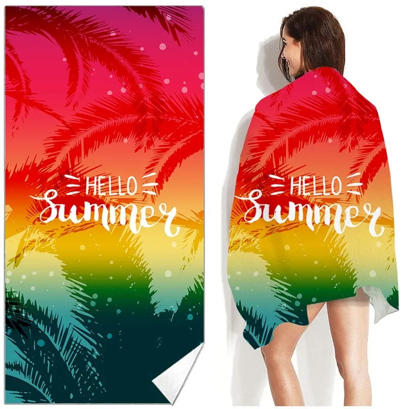 Beach Towel Large Gym Tapestries Sport Pool,Yoga Towel,Fashion Mat Summer Surf Robe Blanket