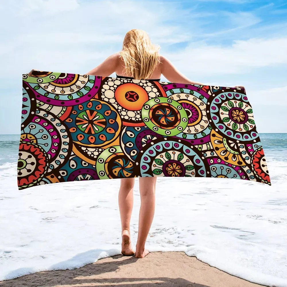 Beach Towel Large Gym Tapestries Sport Pool,Yoga Towel,Fashion Mat Summer Surf Robe Blanket