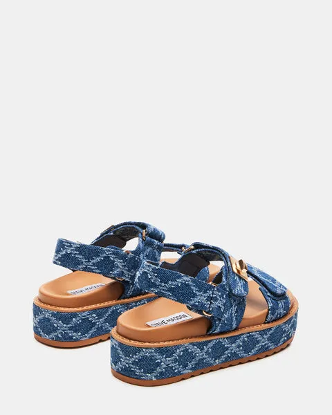 Big mona denim multi wedge