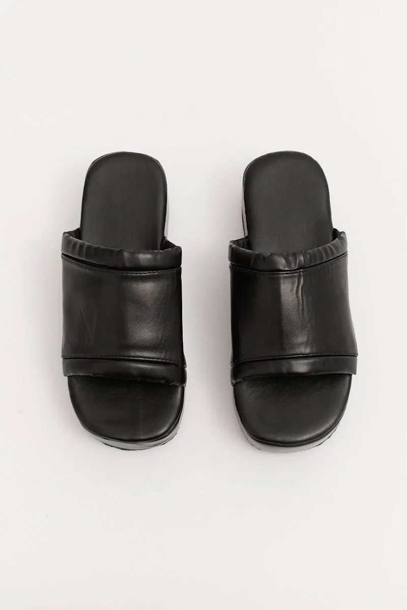 Black Flatform Sandals