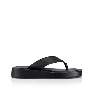 BOUNCER FLATFORM THONGS - BLACK