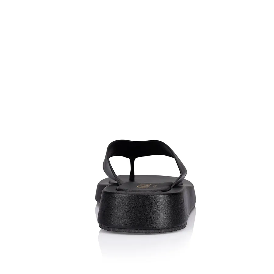 BOUNCER FLATFORM THONGS - BLACK