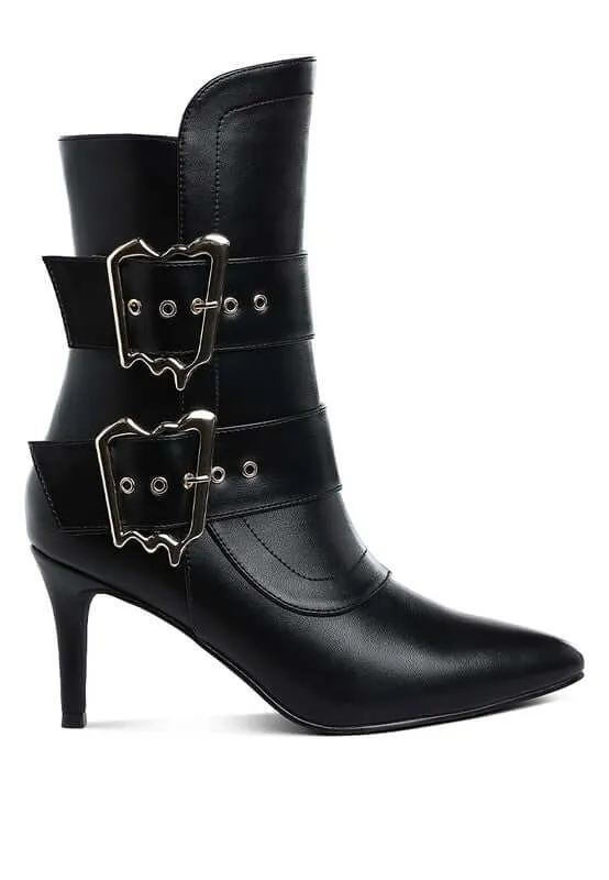 Buckle Strap Ankle Boots