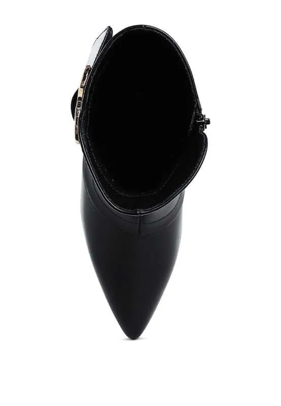 Buckle Strap Ankle Boots