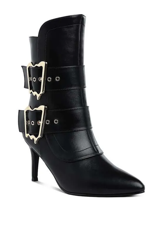 Buckle Strap Ankle Boots