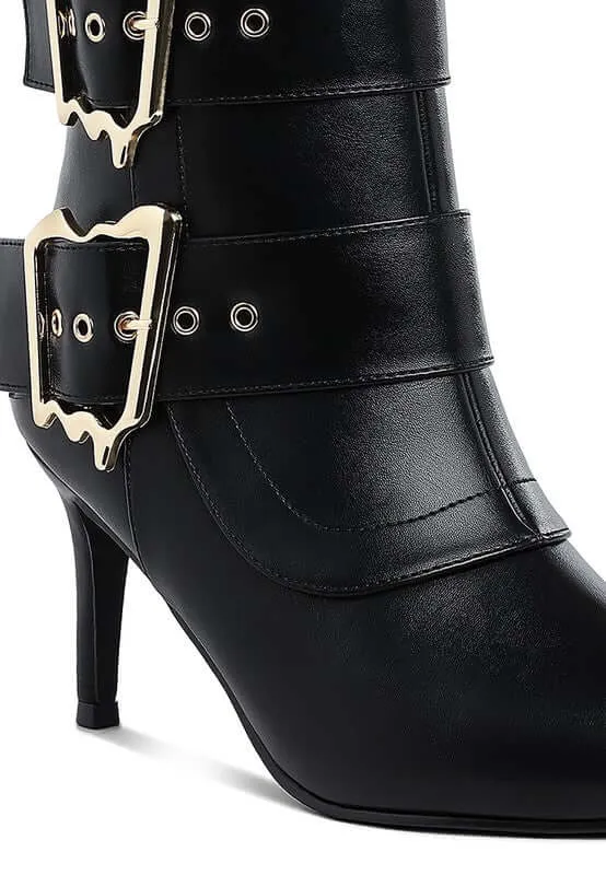 Buckle Strap Ankle Boots