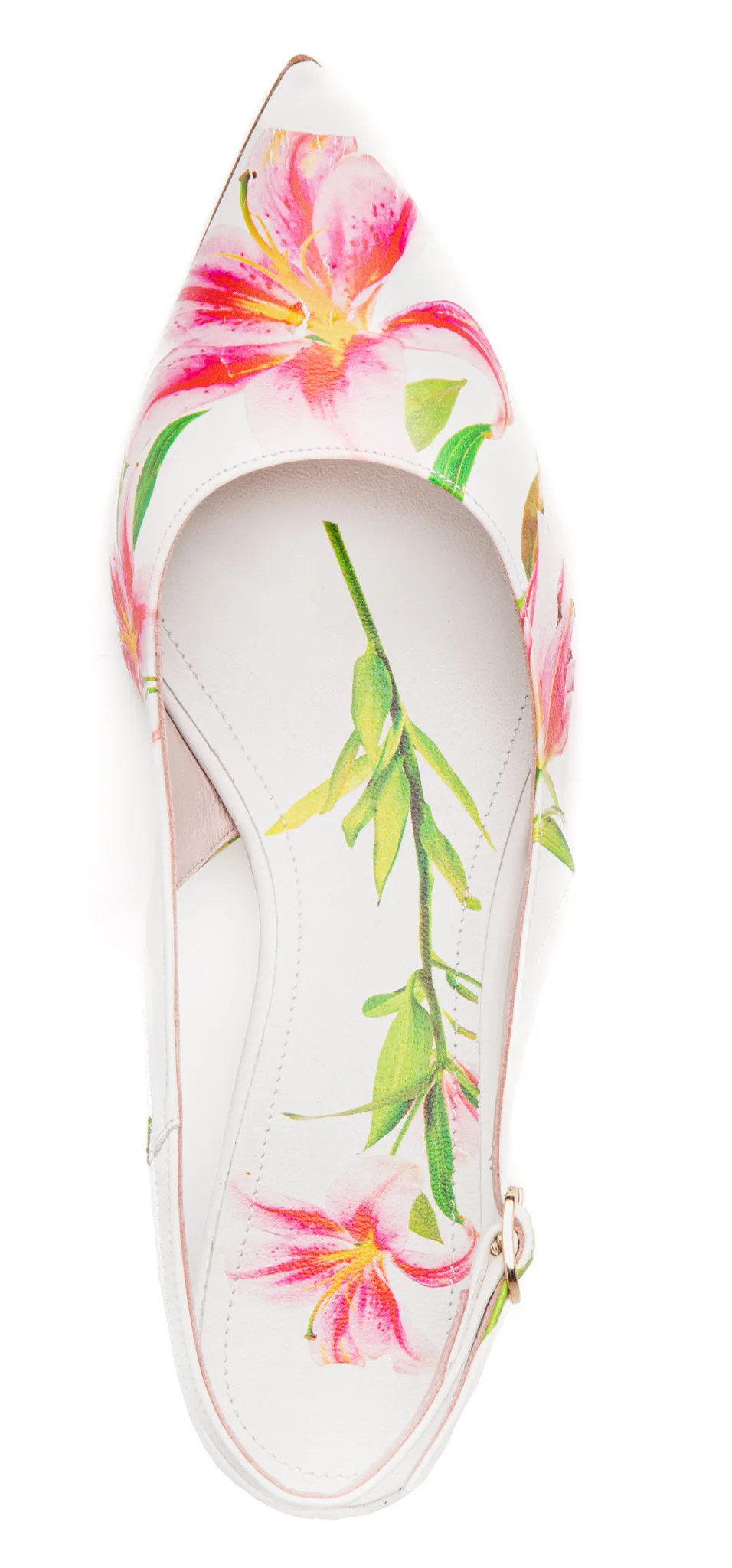Cancun Yellow Floral Printed Leather