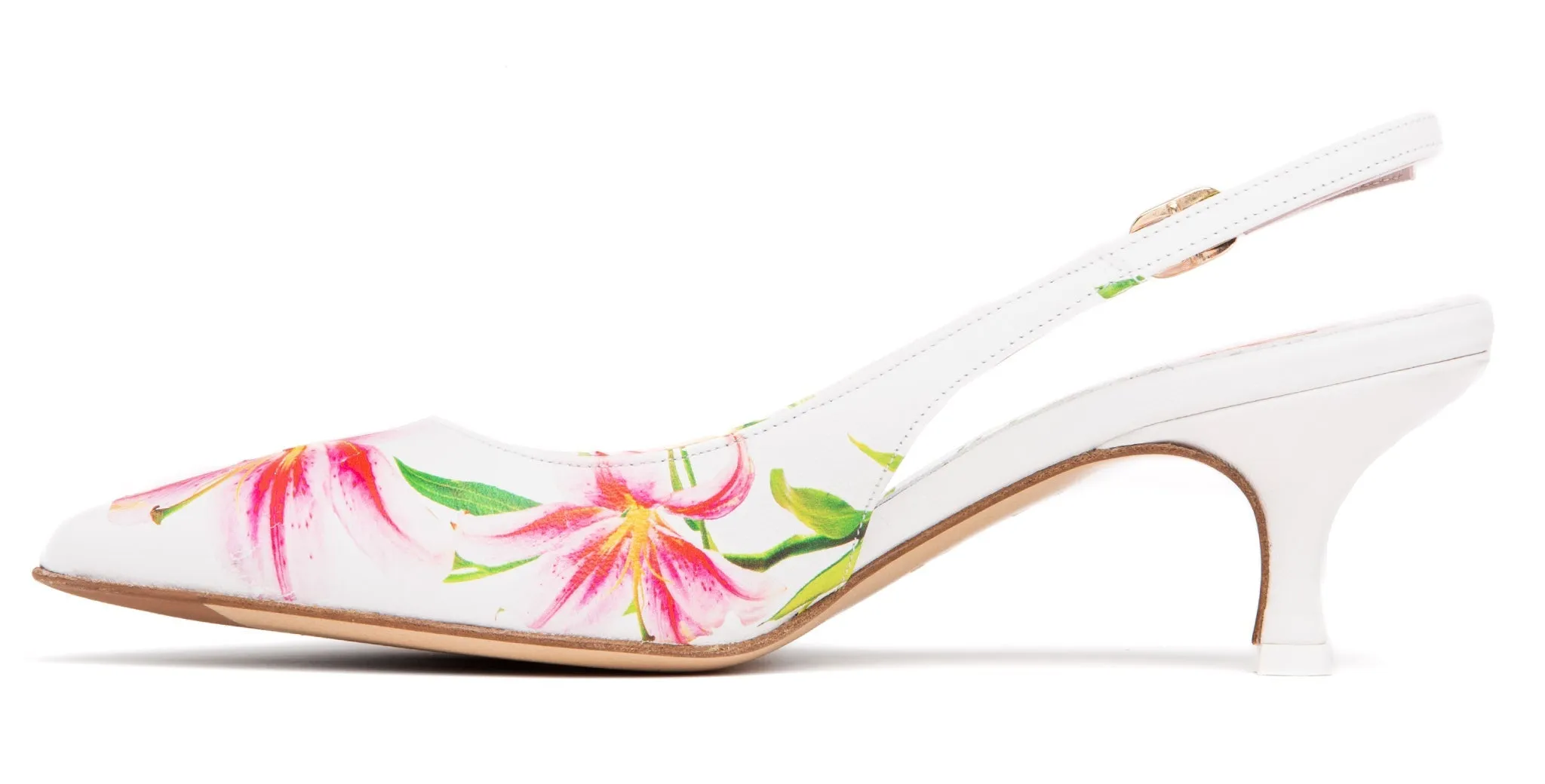 Cancun Yellow Floral Printed Leather