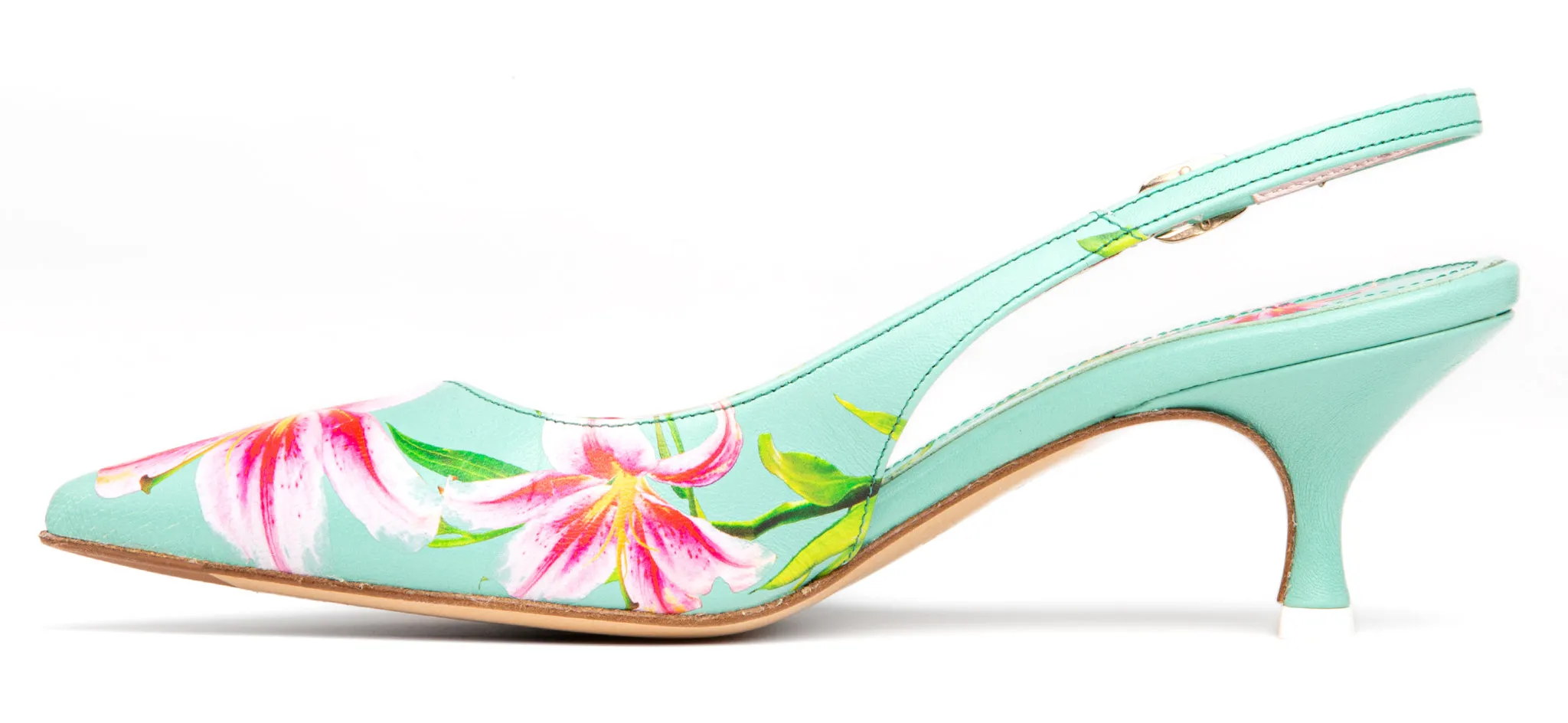 Cancun Yellow Floral Printed Leather