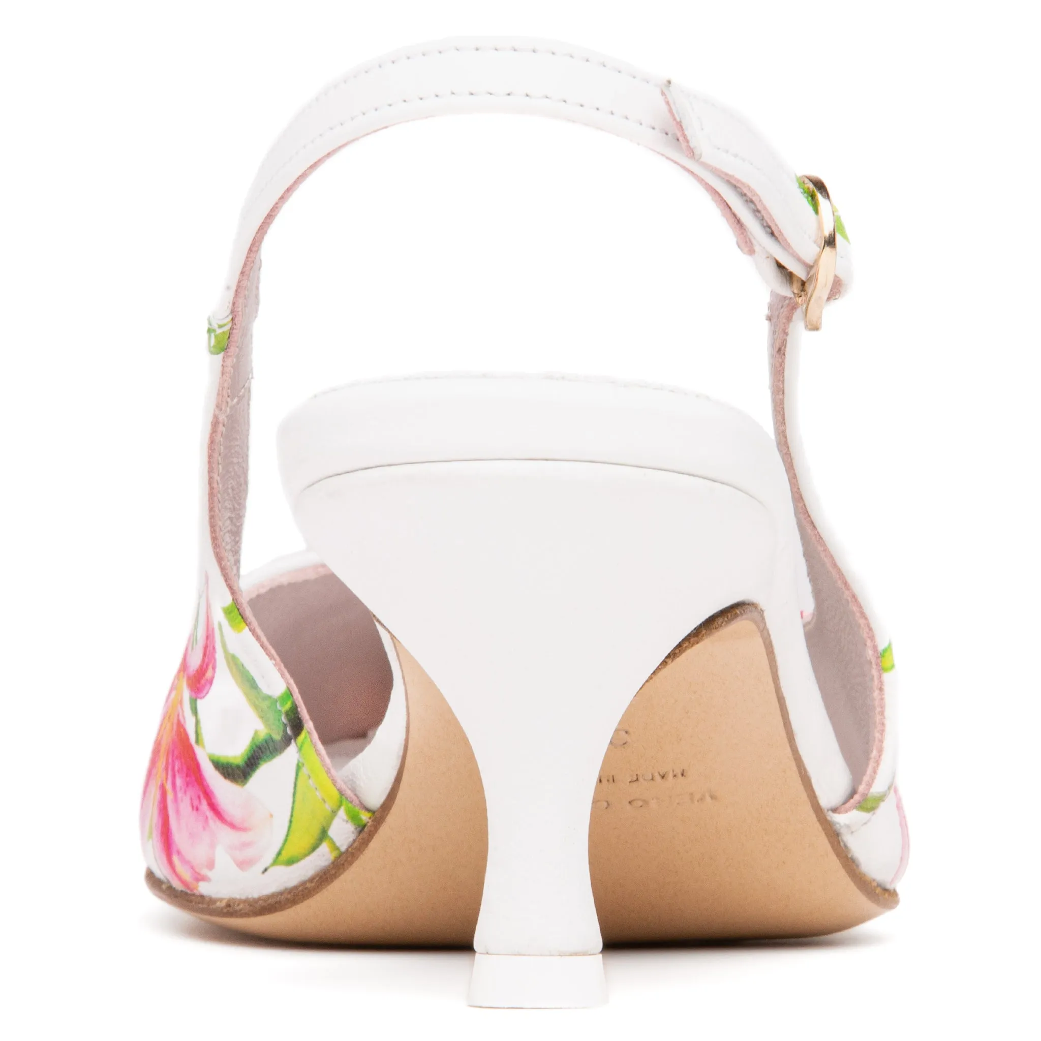 Cancun Yellow Floral Printed Leather