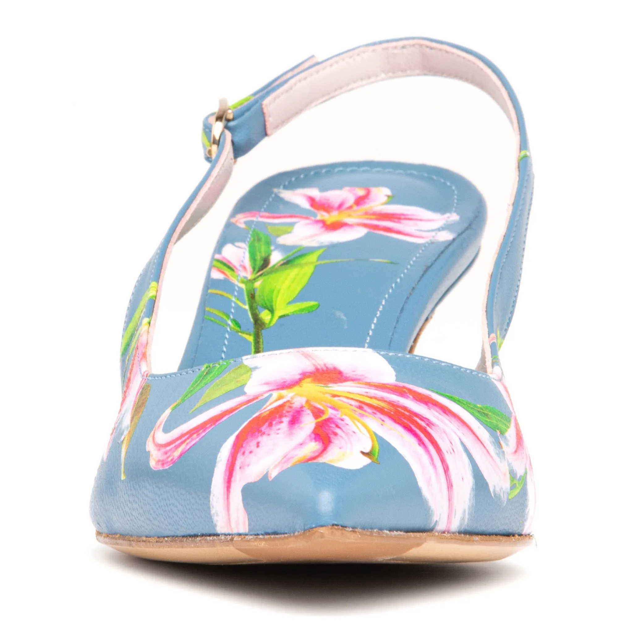 Cancun Yellow Floral Printed Leather