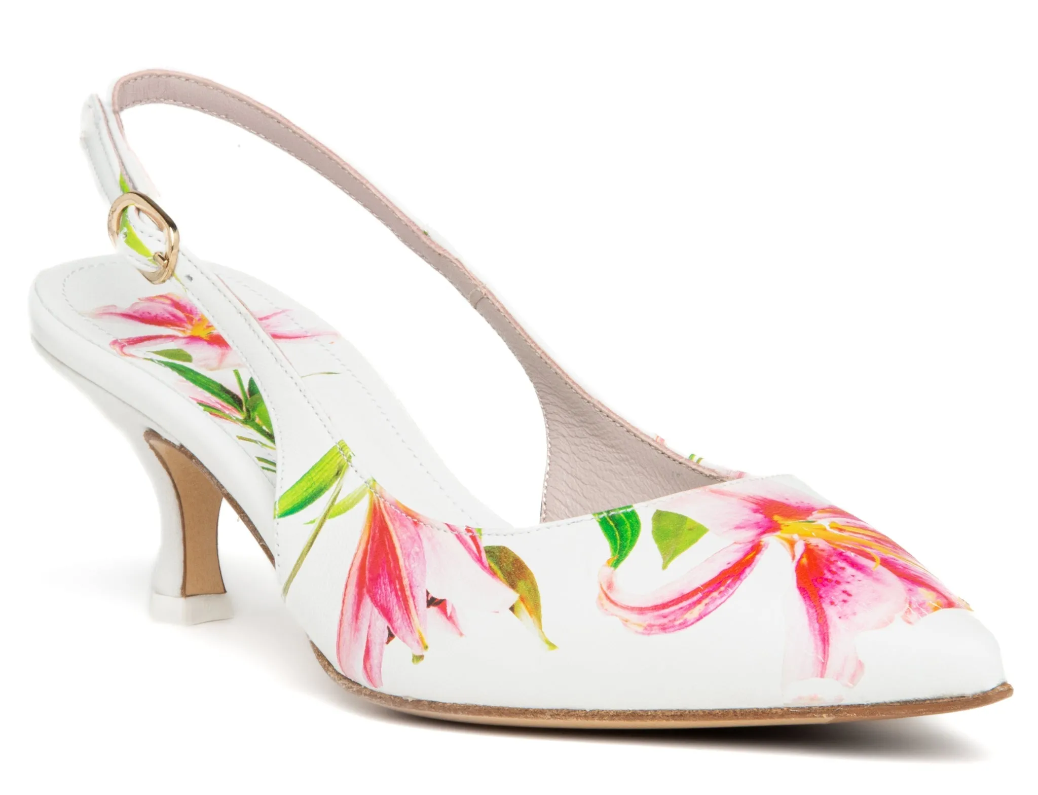 Cancun Yellow Floral Printed Leather