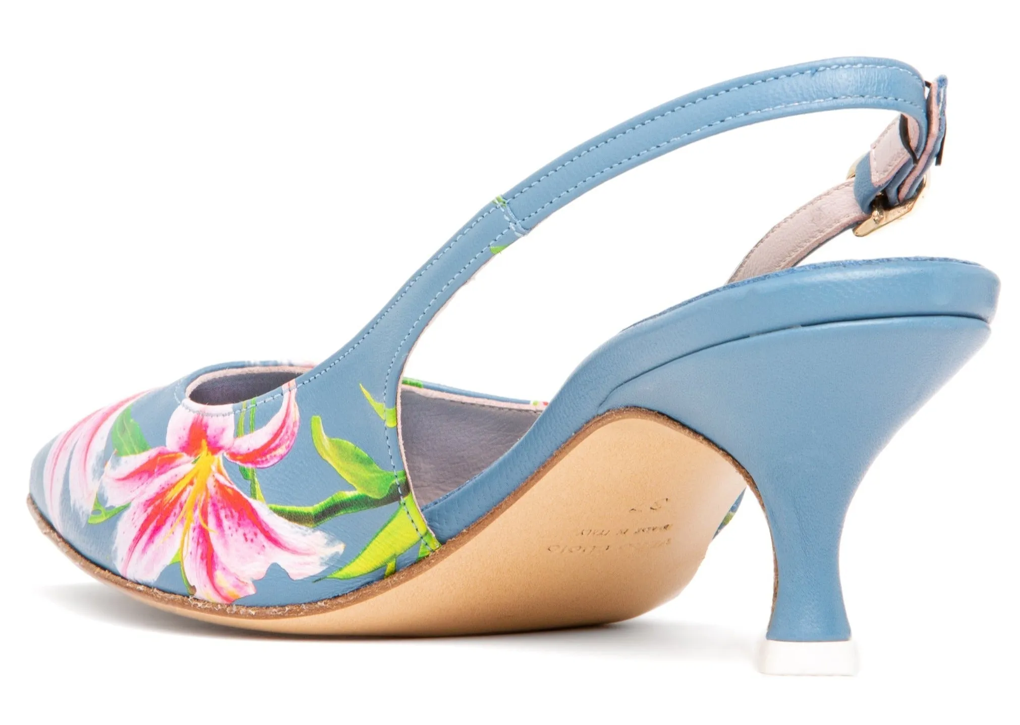 Cancun Yellow Floral Printed Leather