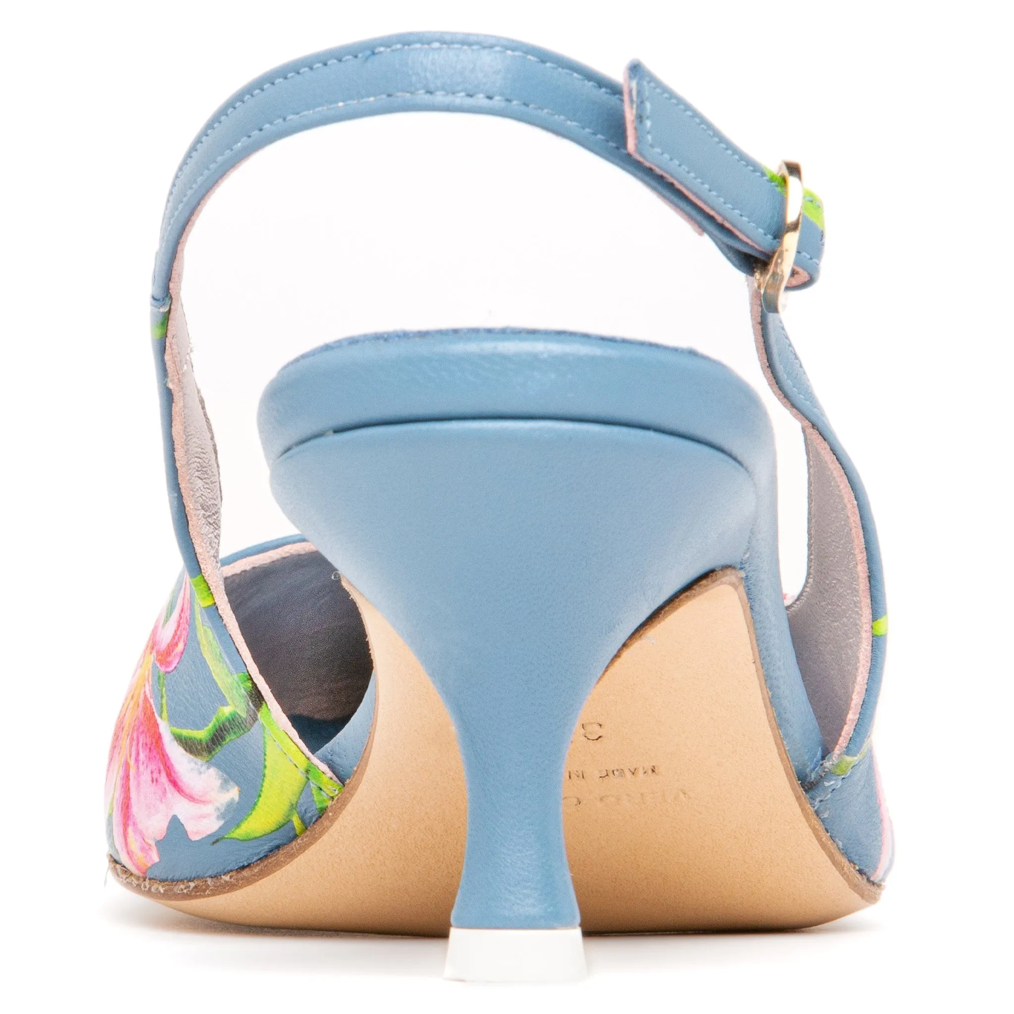 Cancun Yellow Floral Printed Leather