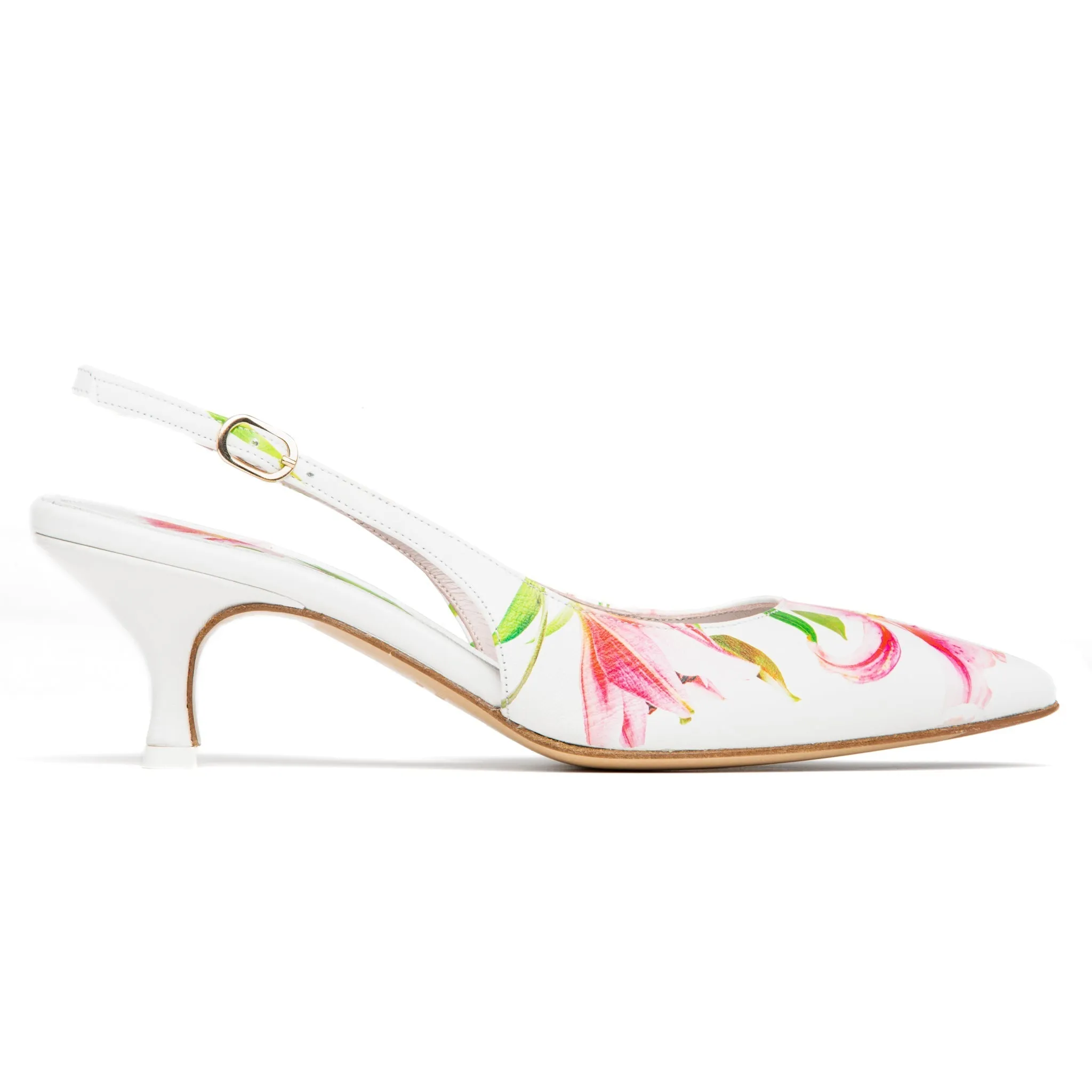 Cancun Yellow Floral Printed Leather