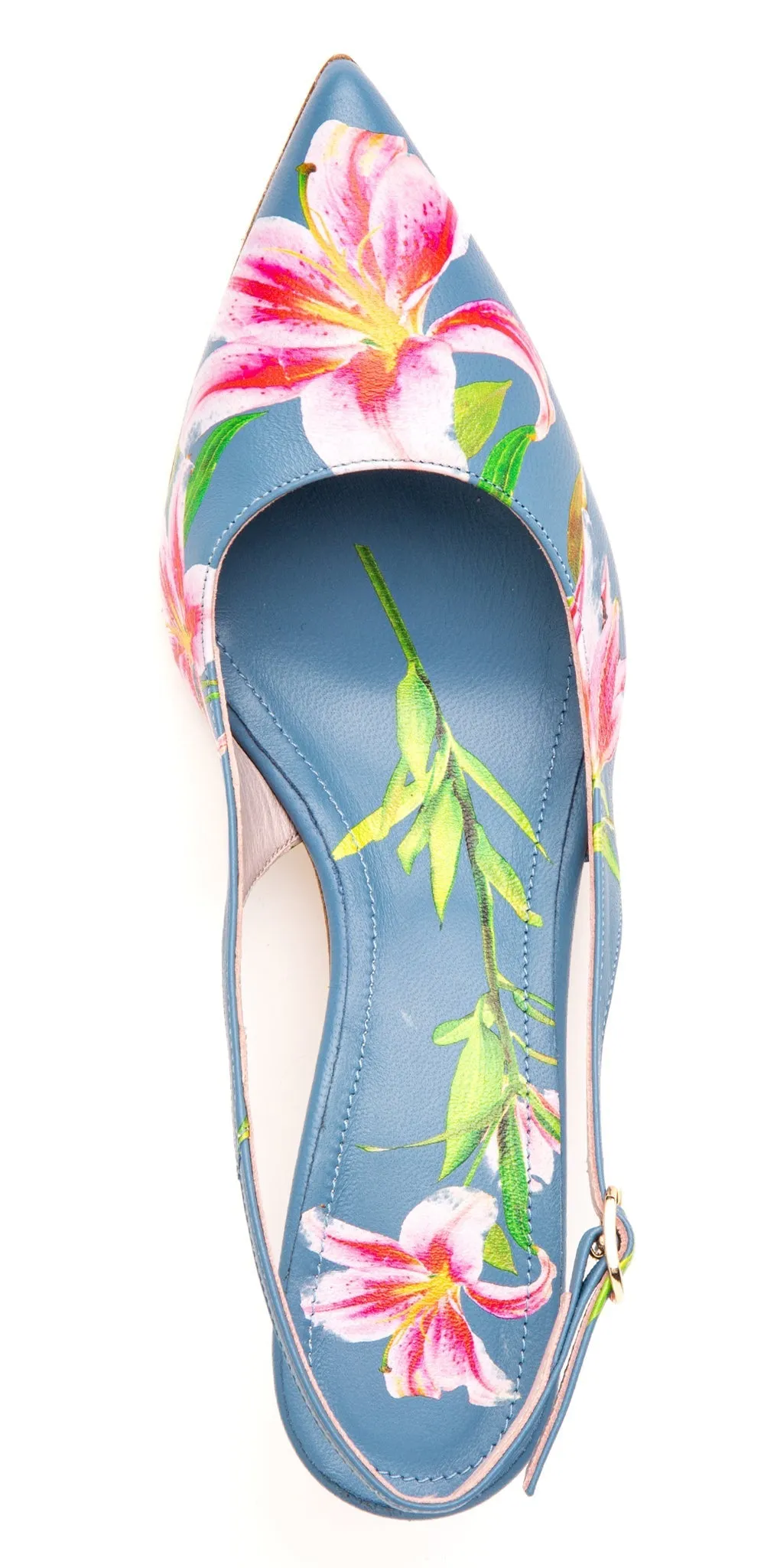 Cancun Yellow Floral Printed Leather
