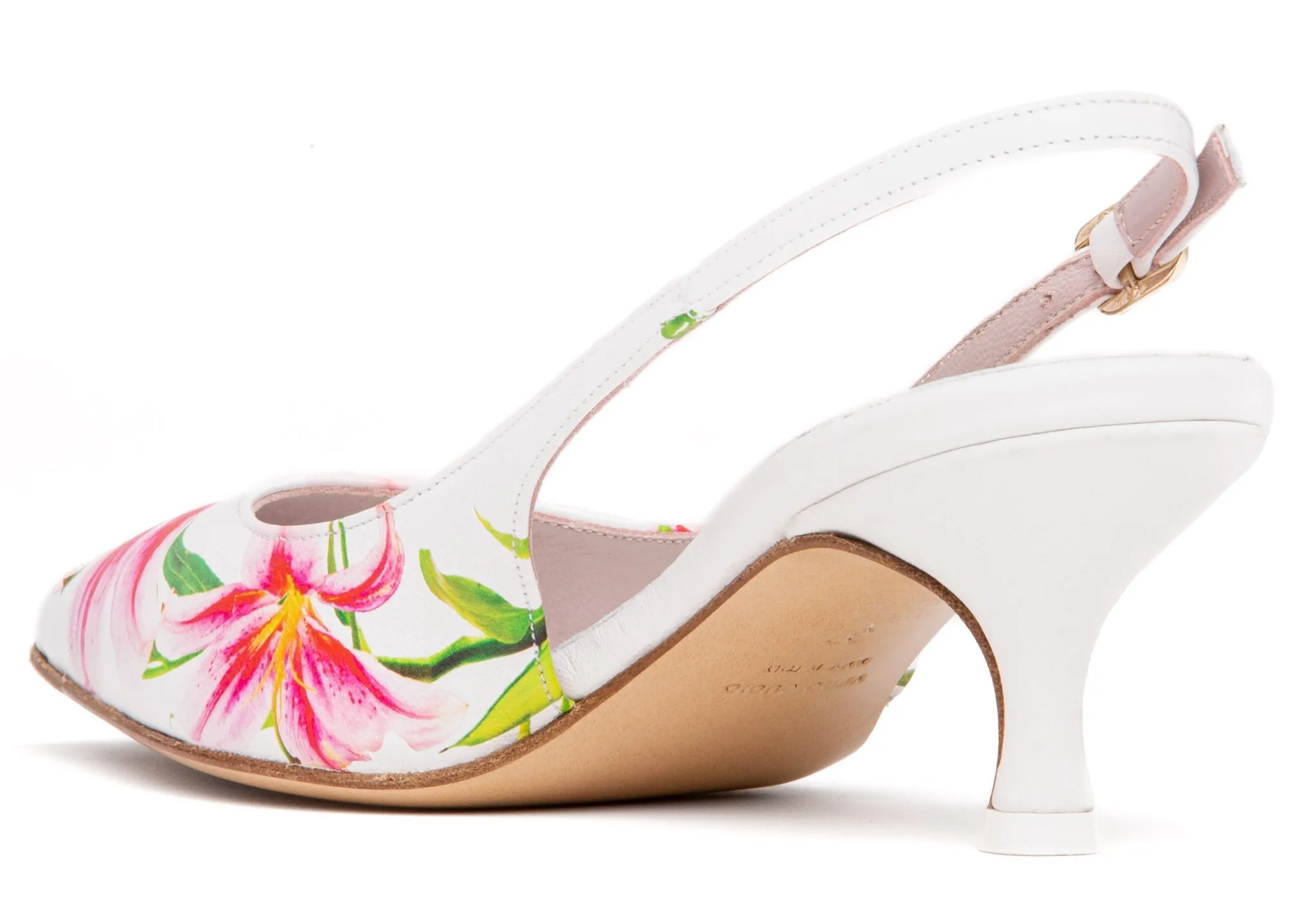 Cancun Yellow Floral Printed Leather