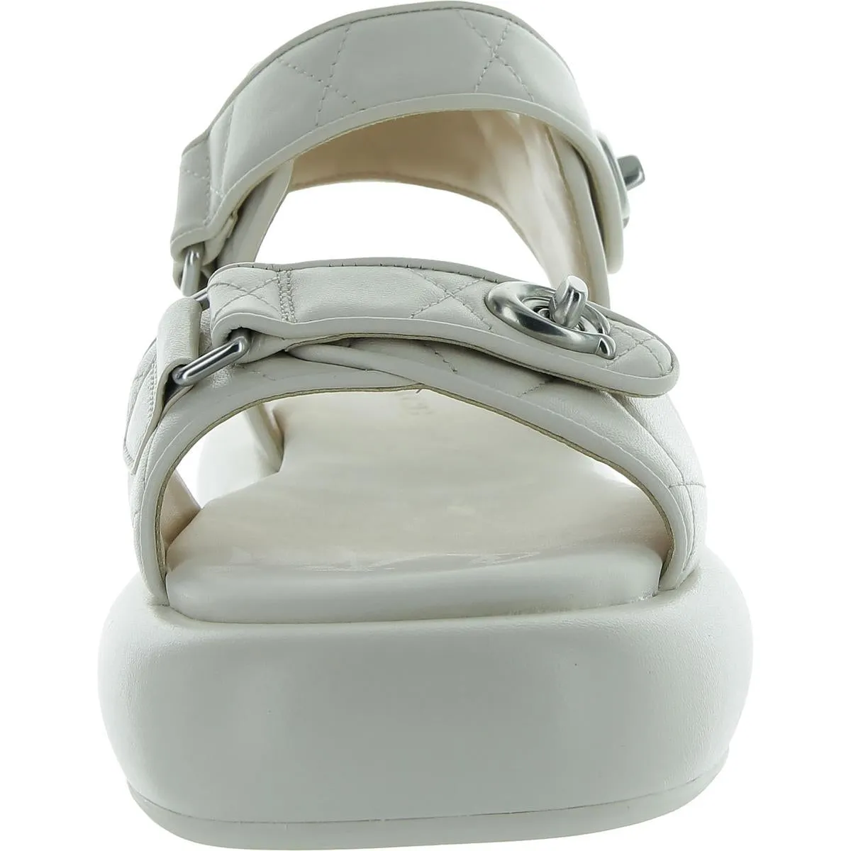 Coach Womens Peyton Leather Slingback Flatform Sandals