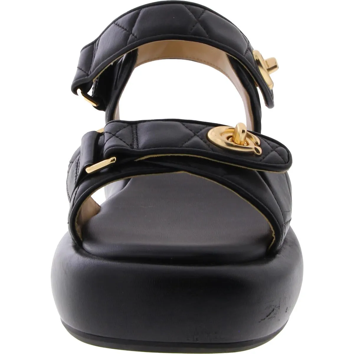 Coach Womens Peyton Leather Slingback Flatform Sandals
