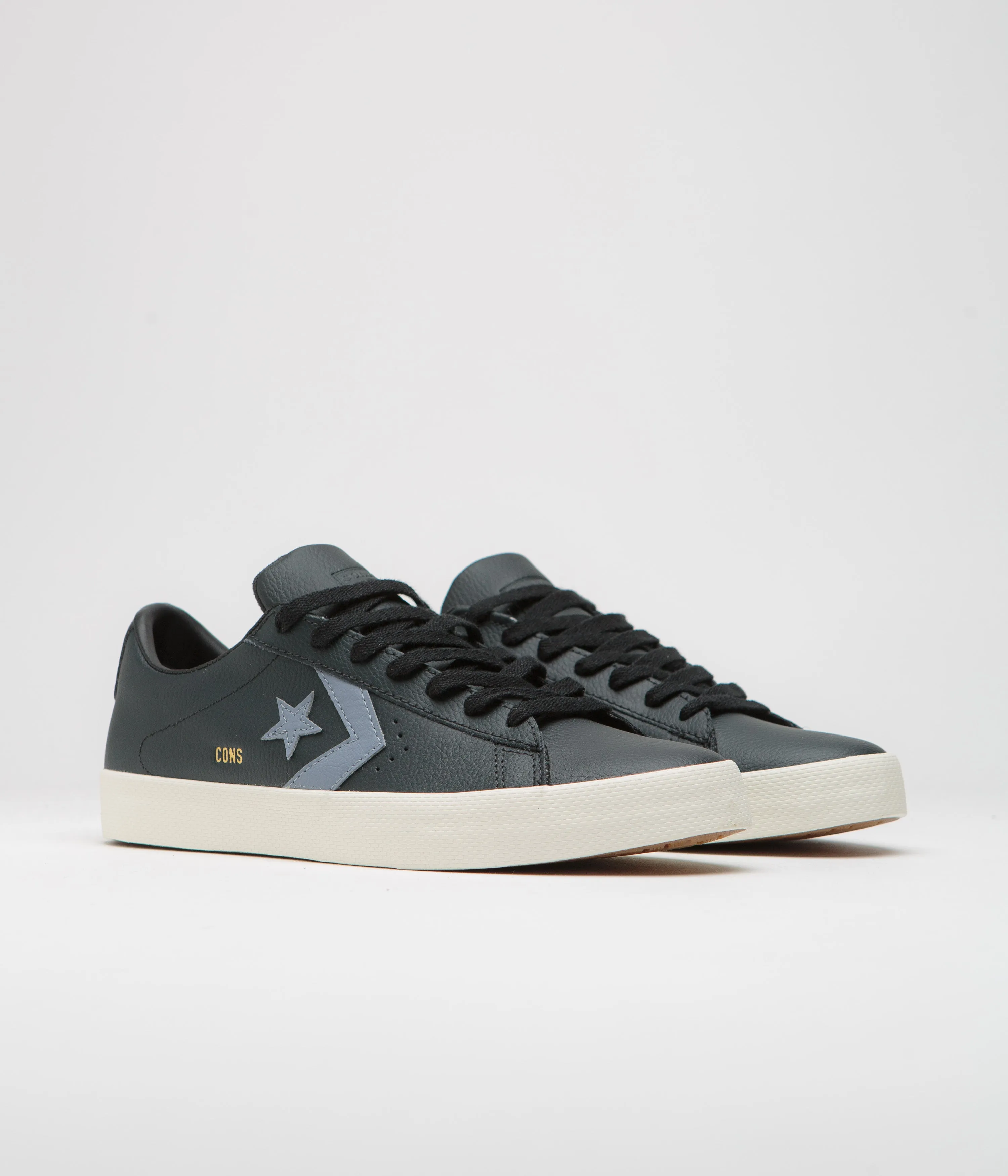 Converse PL Vulc Pro Ox Shoes - Black / Lunar Grey / Egret