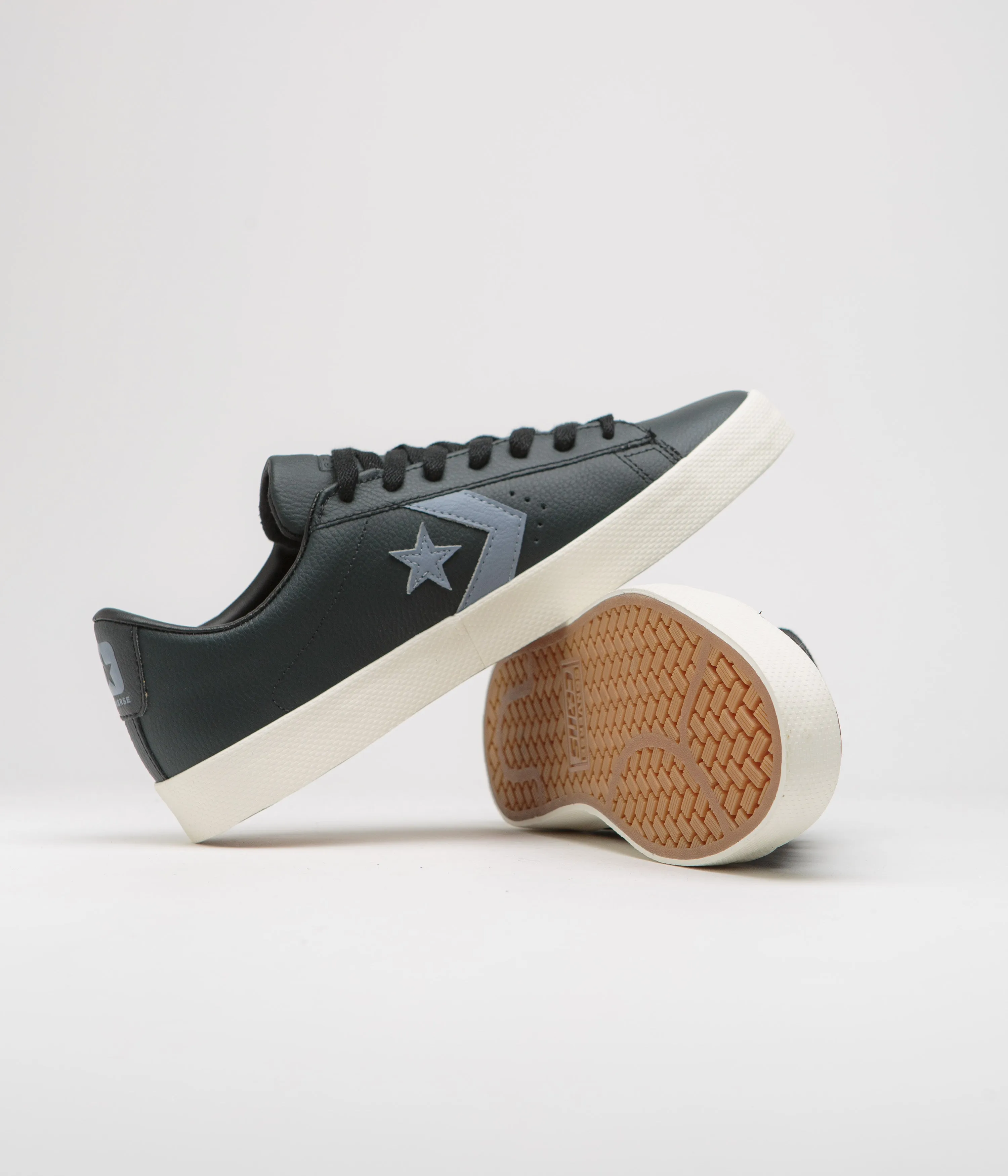 Converse PL Vulc Pro Ox Shoes - Black / Lunar Grey / Egret