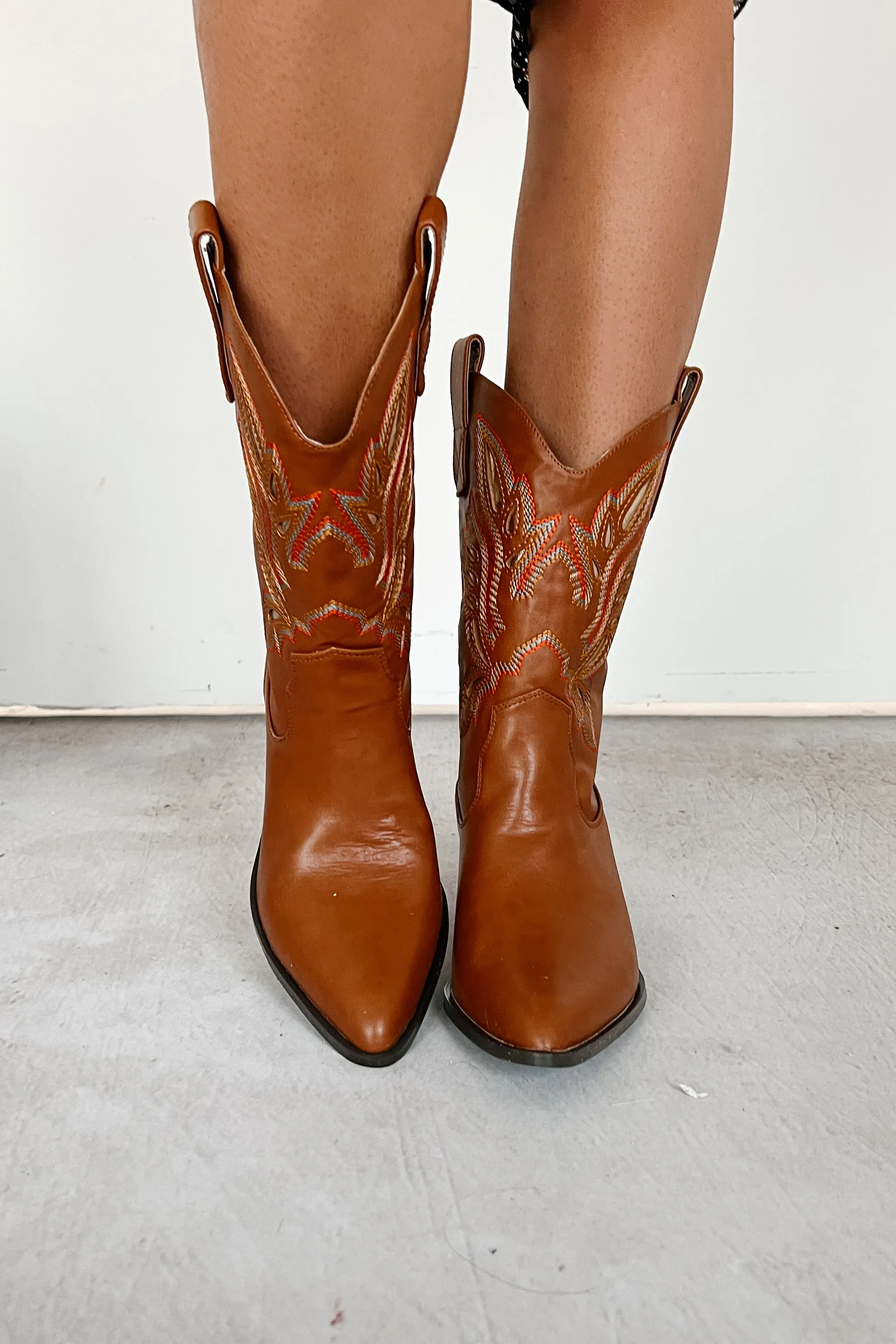 Cowgirl Glory Western Cowboy Boots (Tan)