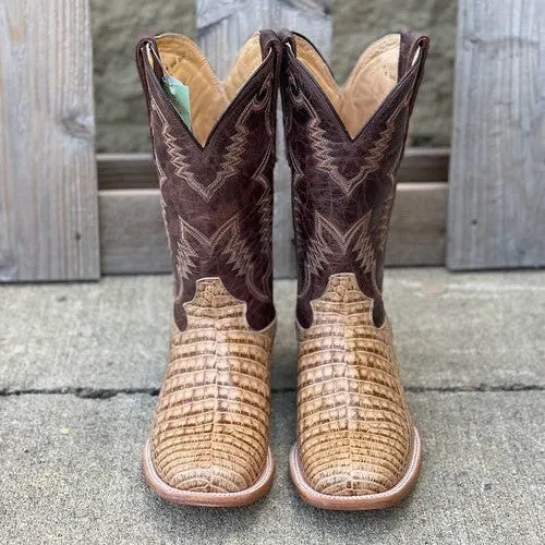 Cowtown Men's Oryx Caiman Belly Print Square Toe Boots Q6153