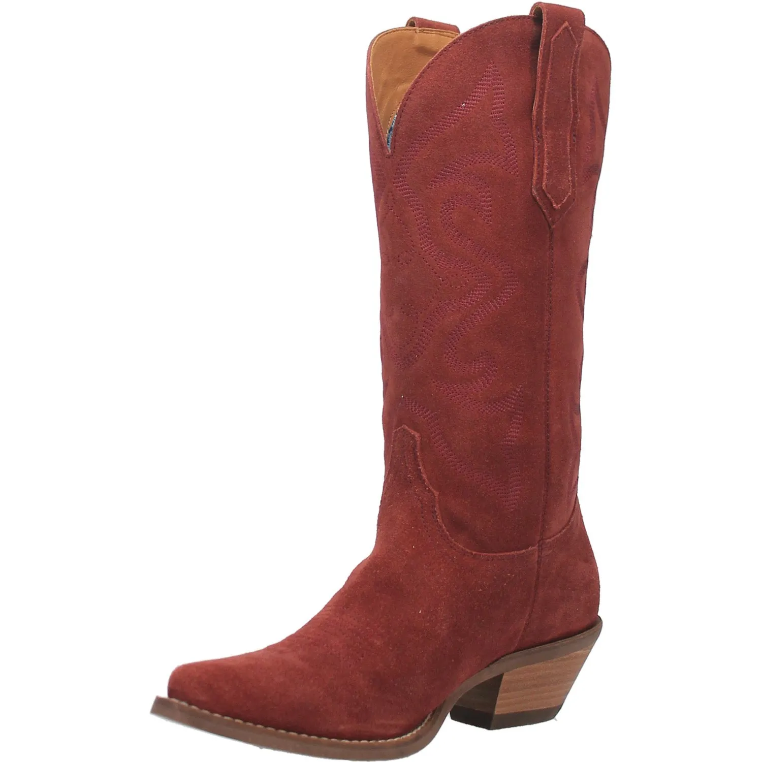 Dingo Womens Out West Cowboy Boots Leather Cranberry