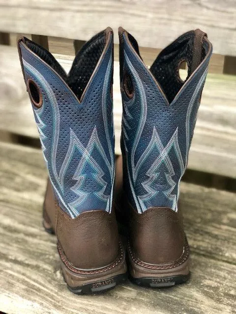 Durango Men's Maverick XP Brown & Blue Jean Square Toe Cowboy Work Boots DDB0268