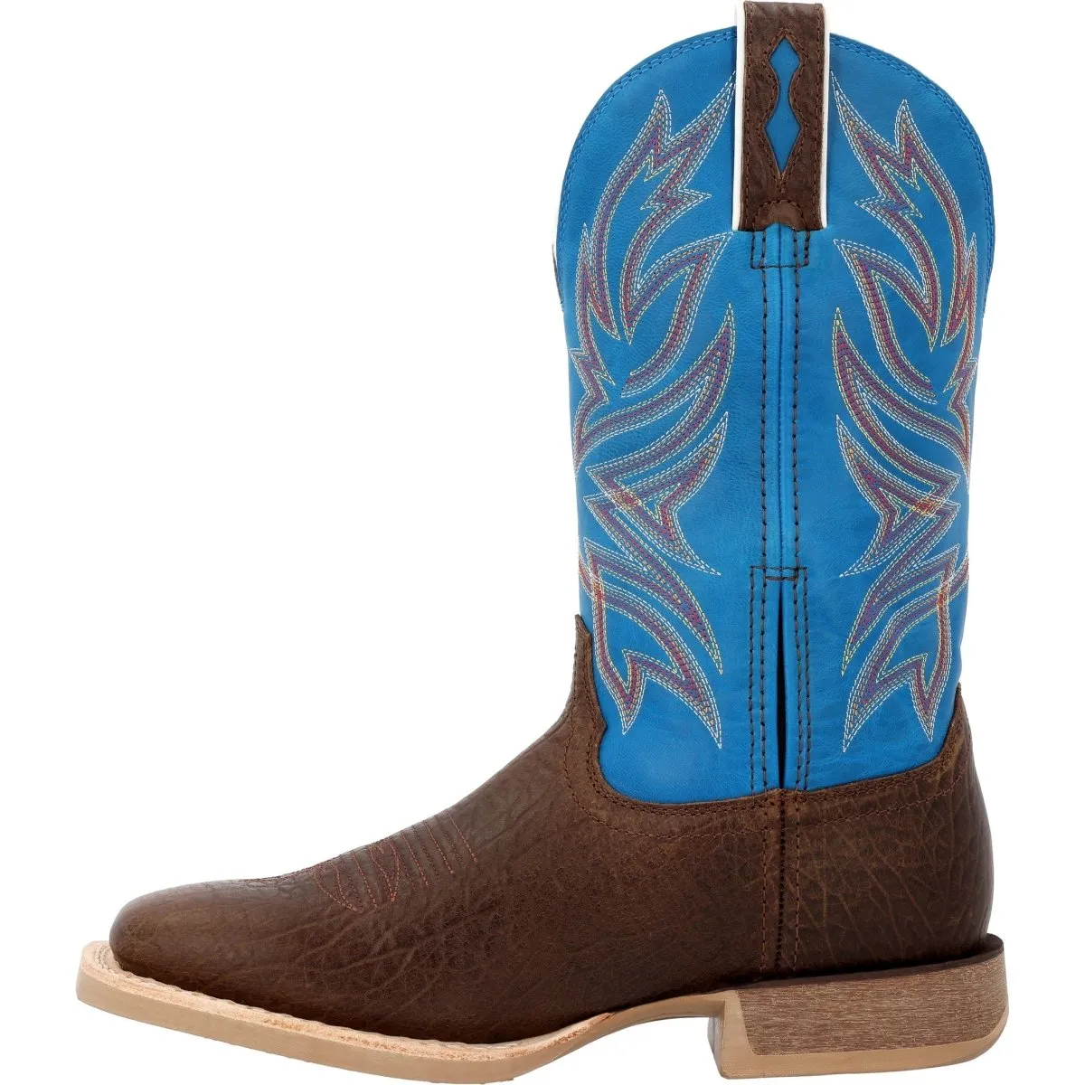 Durango Rebel Pro Men's Pull-on Western Work Boots Ddb0421 In Bay Brown And Brilliant Blue