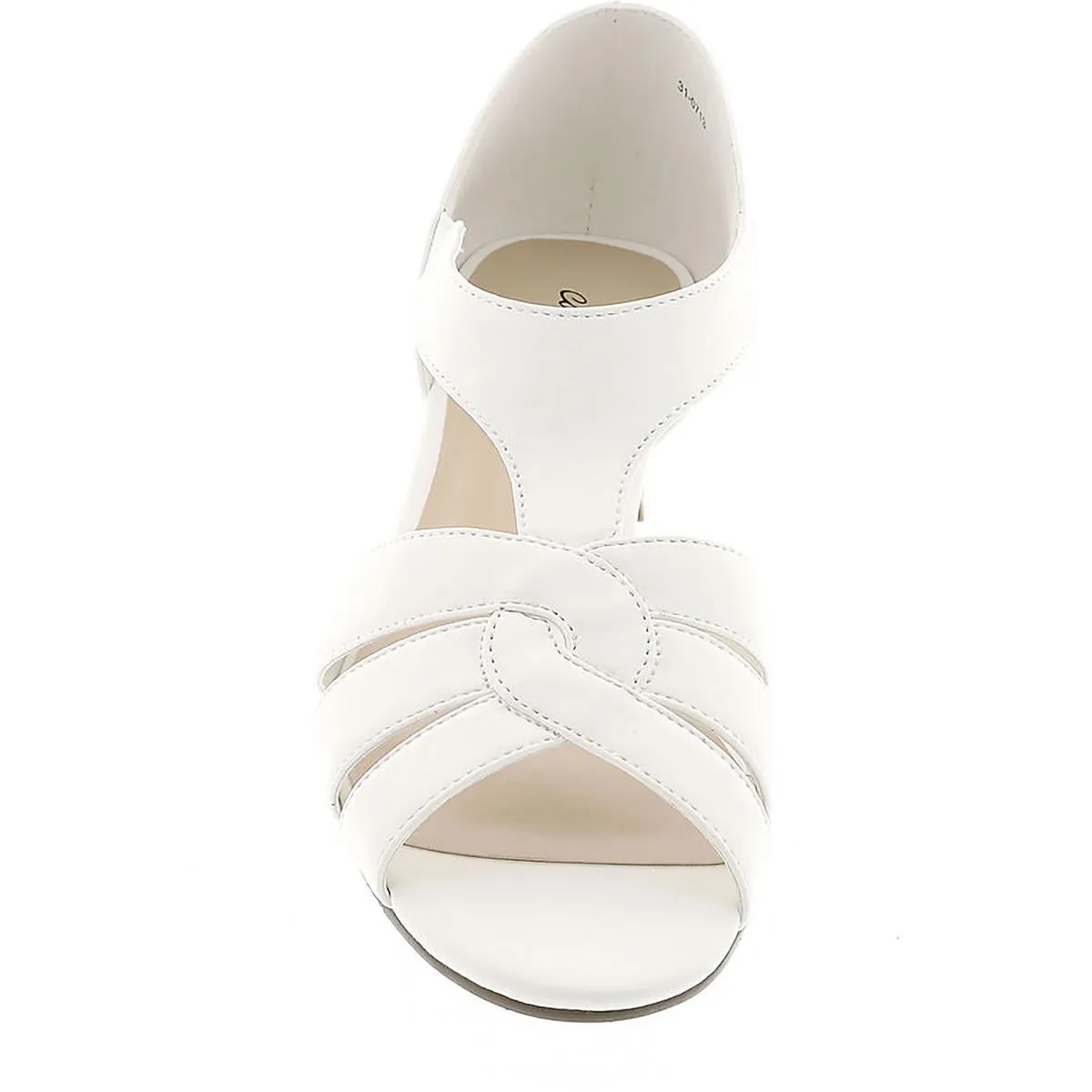 Easy Street Womens Essie Faux Leather Op Kitten Heels