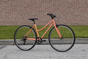 Fairdale Lookfar Step-Thru Complete Cruiser Bike - Matte Coral Red