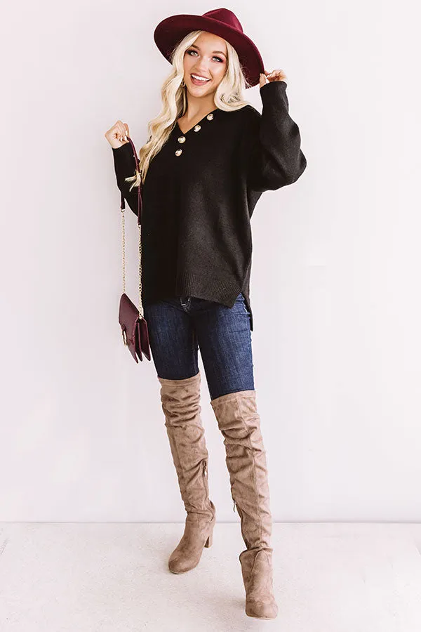 Fireside Feels Sweater In Black