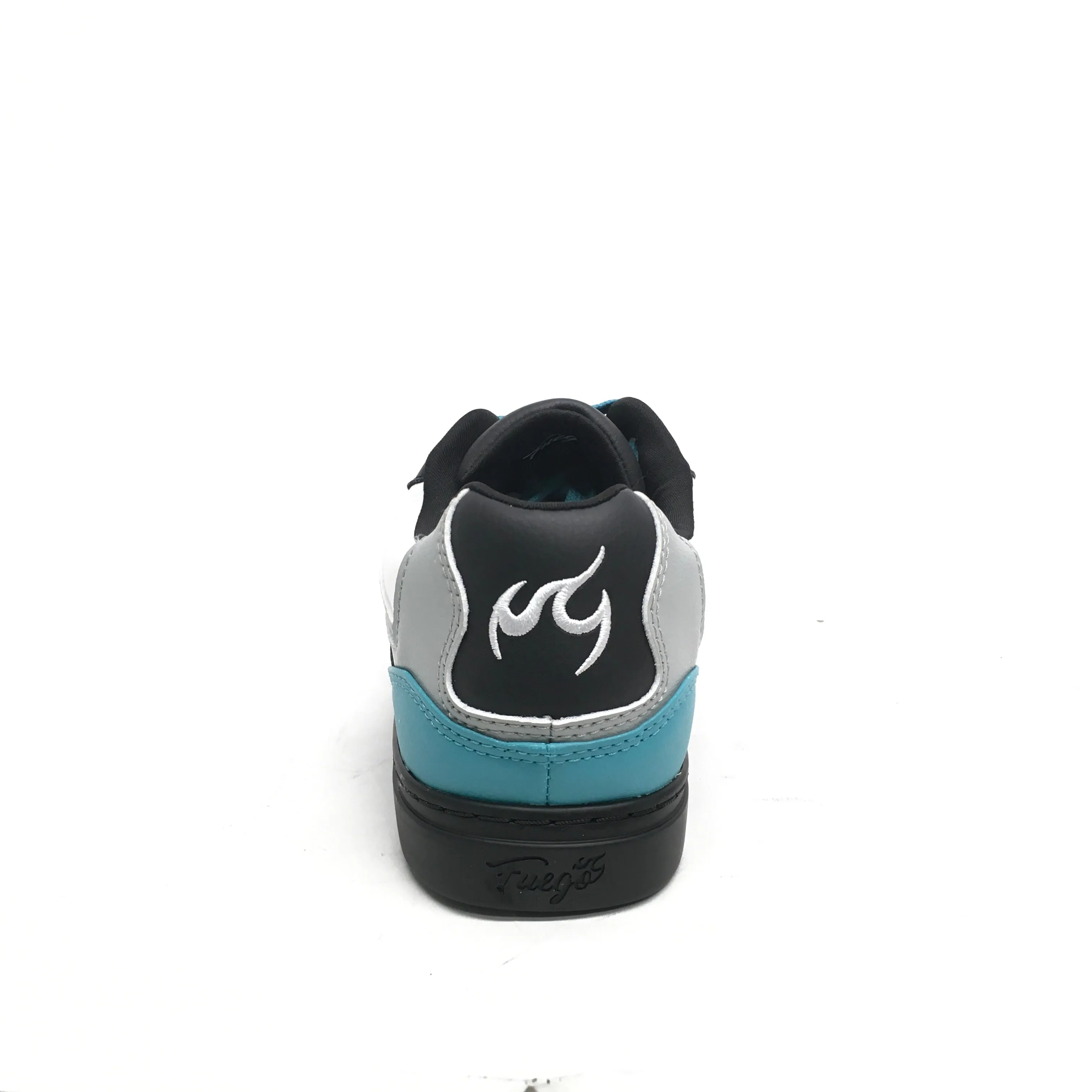 Fuego: Low-Top Dance Sneaker | BDash Black White & Blue | MED | Flat Full Rubber Sole | VEGAN