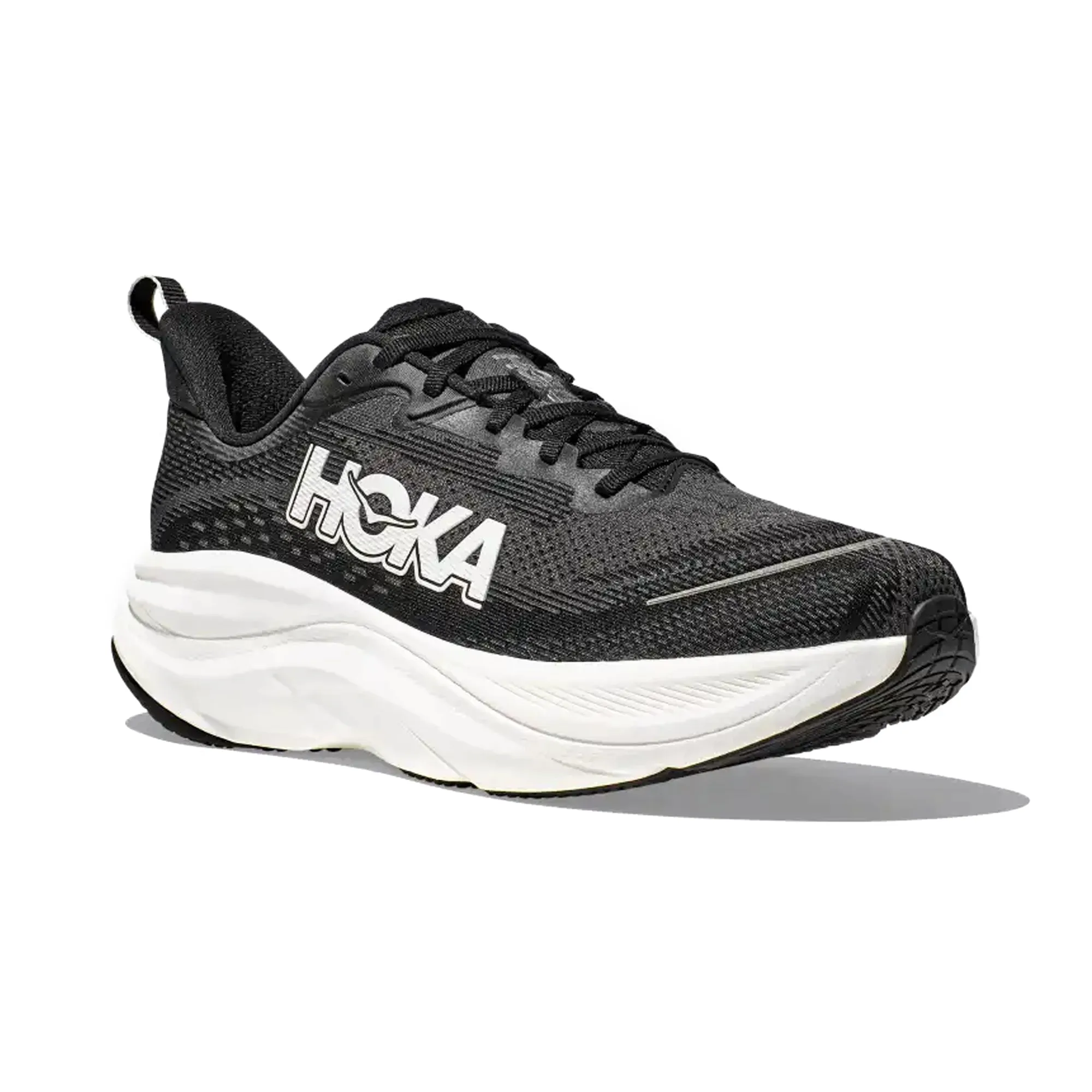 HOKA MENS RUNNING SHOES SKY FLOW BLACK/WHITE