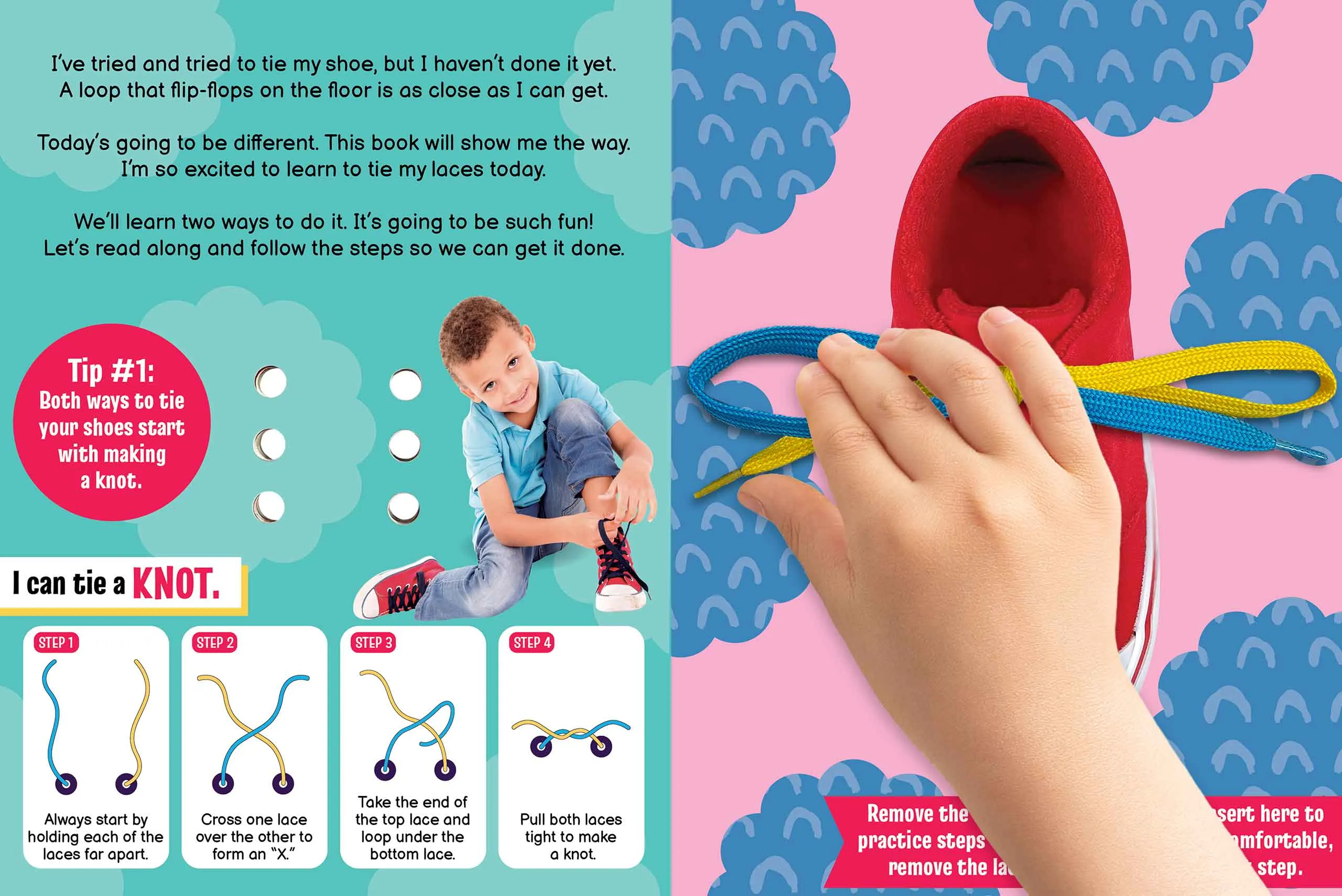 I Can Tie My Shoes - Book with Attached Shoe Laces