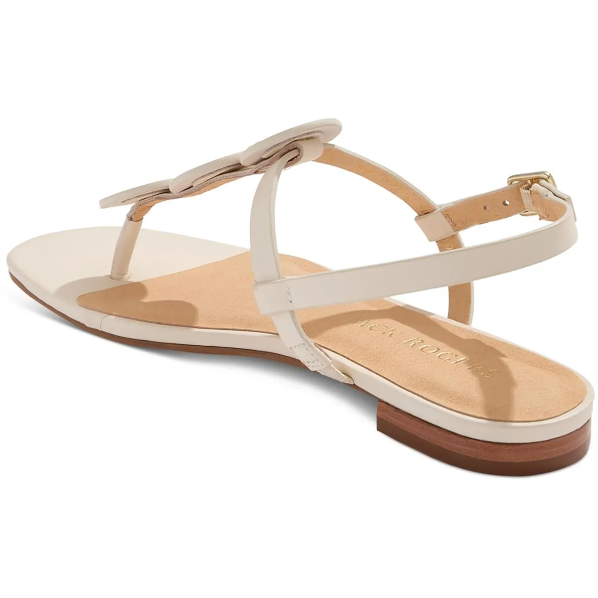 Jack Rogers Womens WORTH FLAT Leather Open Toe Flatform Sandals