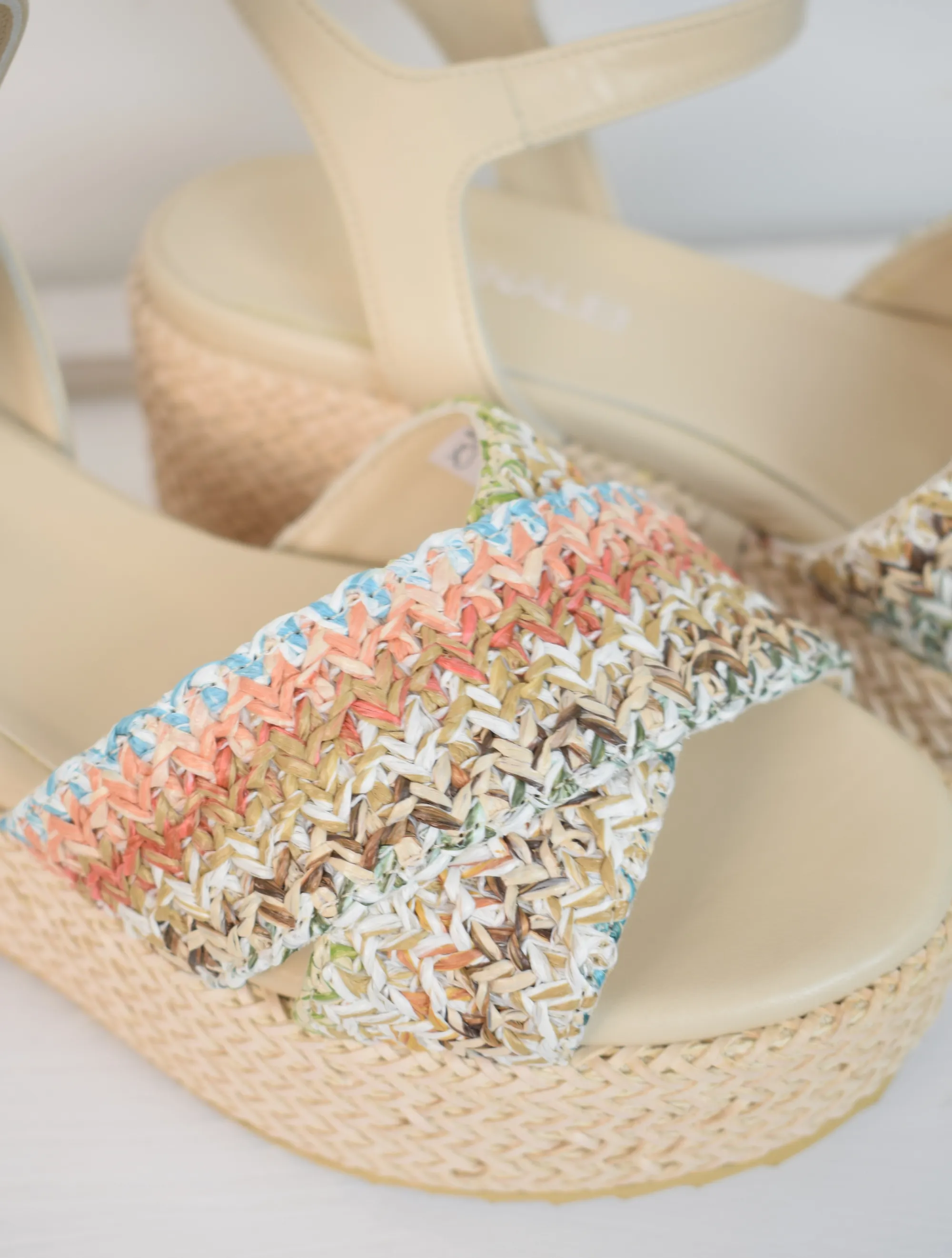 Jaipur Raffia Sandal Pastel Crush