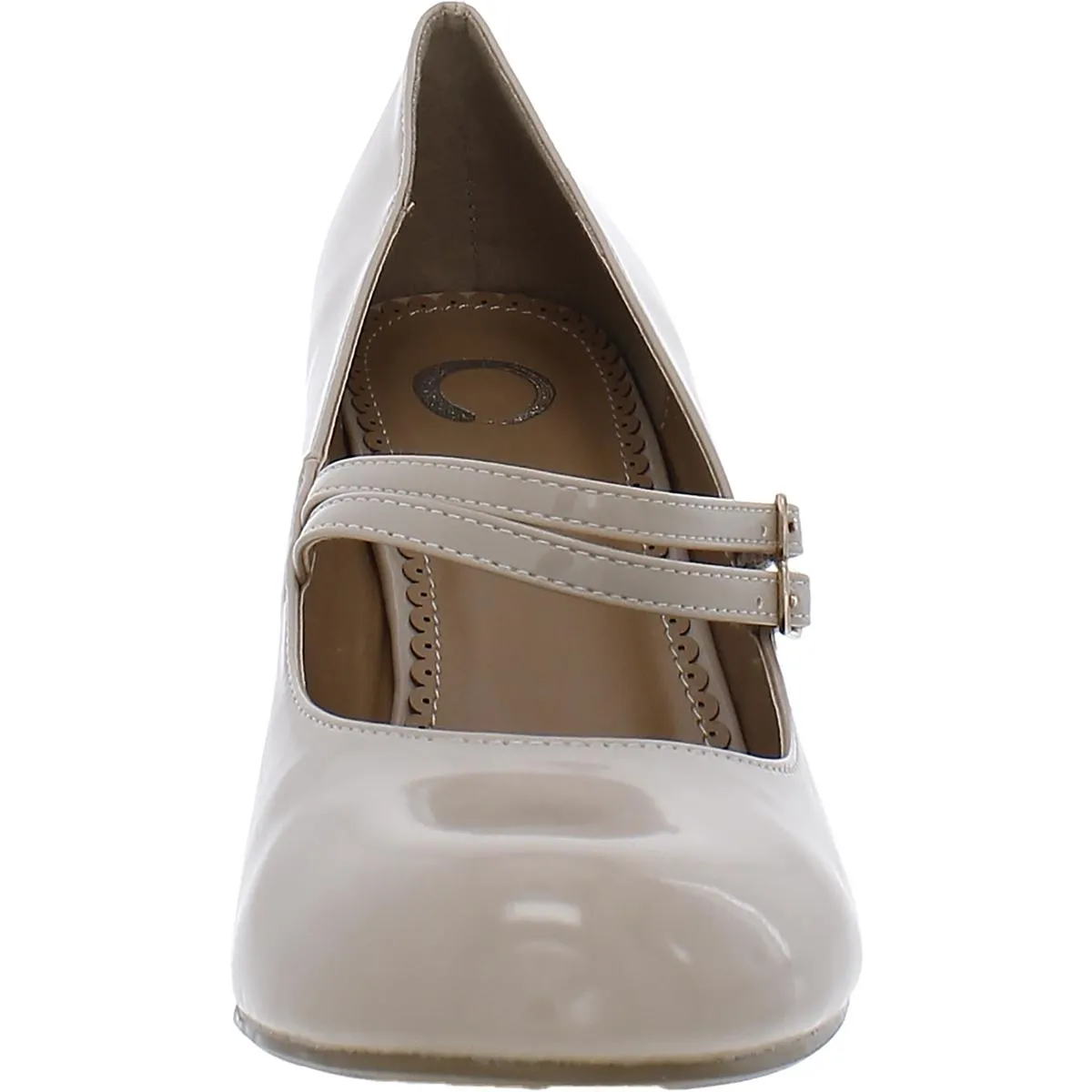 Journee Collection Womens Faux Leather Kitten Heels