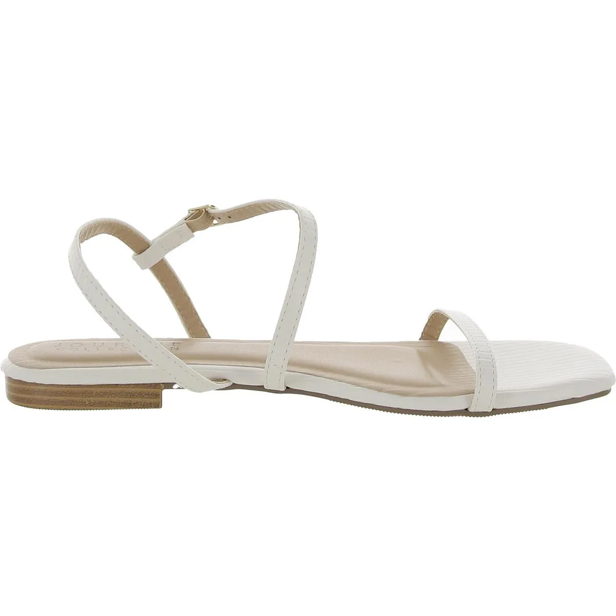 Journee Collection Womens Faux Leather Open Toe Flatform Sandals