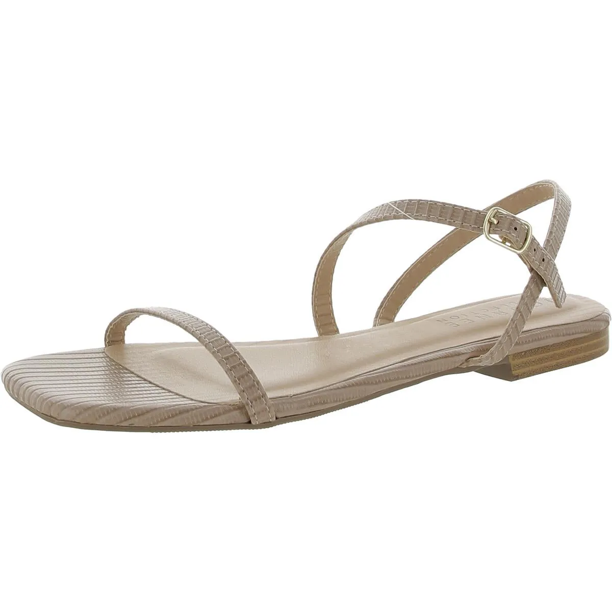 Journee Collection Womens Faux Leather Open Toe Flatform Sandals