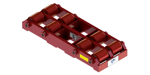 Long Straight Line Skate HBB-100-P | 20 Ton Capacity - Polyurethane Rollers