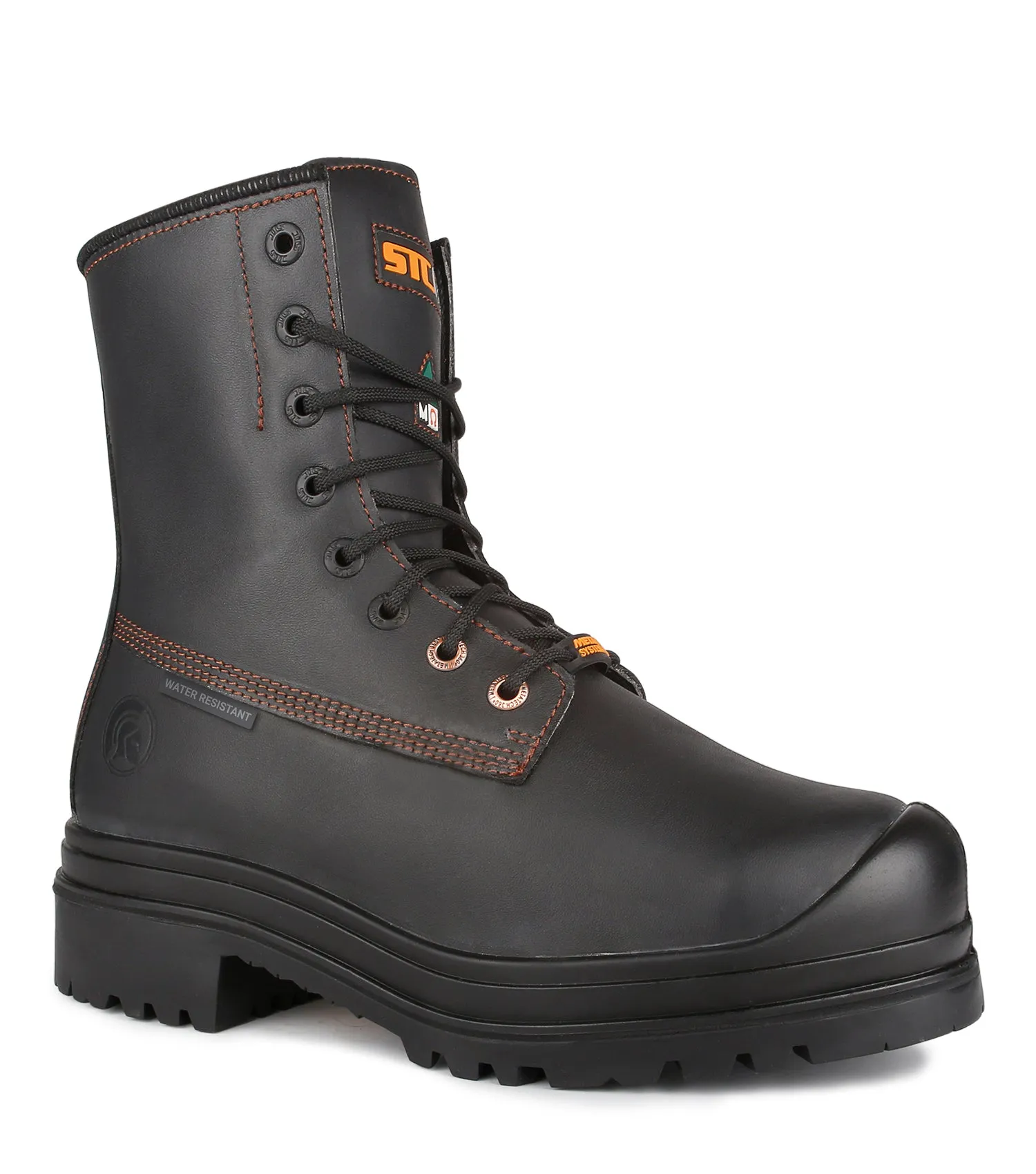 Metpro, Black | 8" Leather Work Boots | Metguard Protection