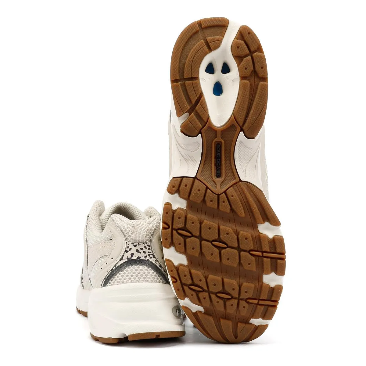 New Balance 530 White/Animal Print Trainers