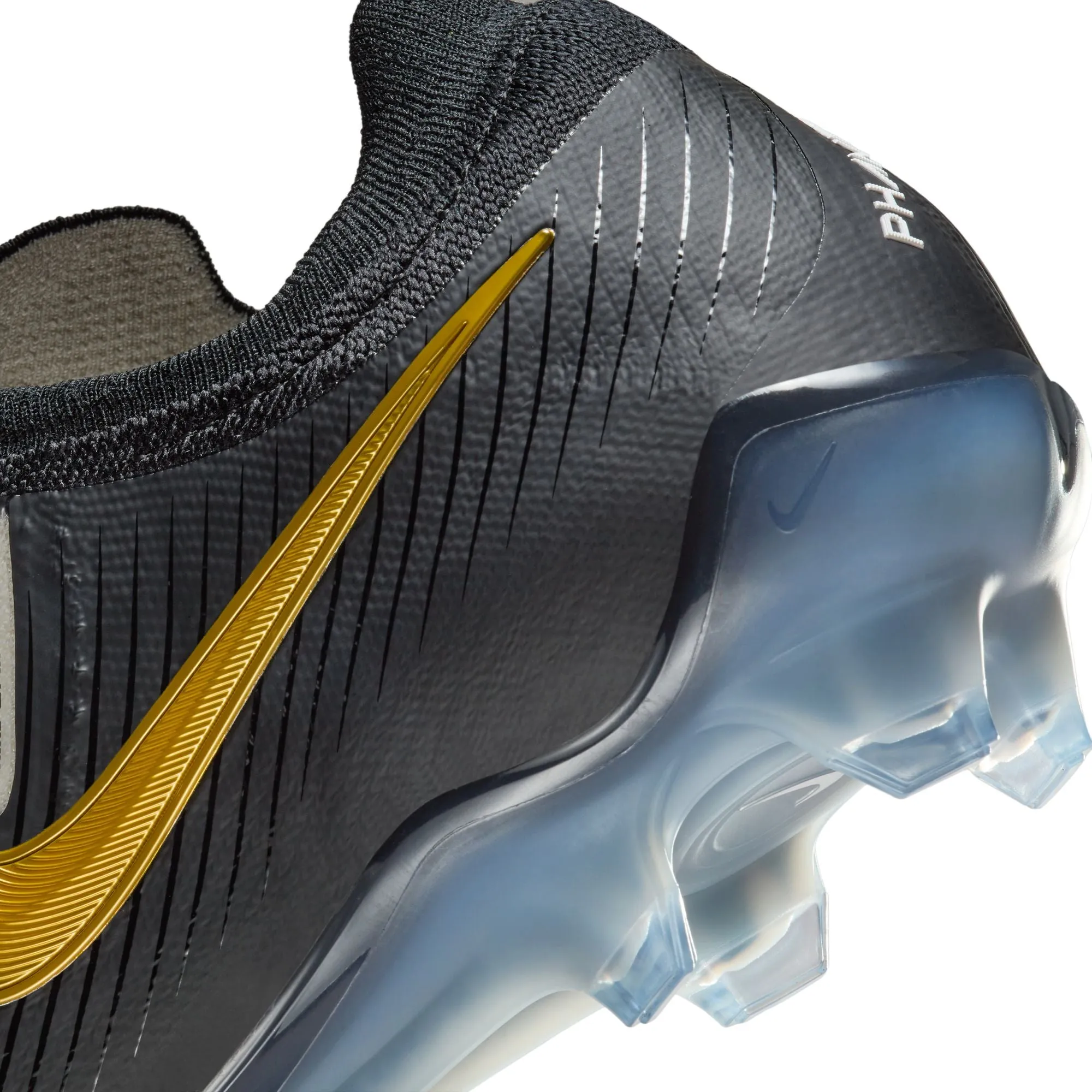 Nike Phantom GX 2 Elite FG Firm Ground Soccer Cleat - White/Black/Metallic Gold